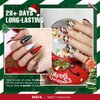 MEFA Christmas Gel Nail Polish Set Limited Edition, 12 Colors Burgundy Red Dark Green Glitter Gel Polish Winter Silver Gold Sparkle Nail Polish Manicure Soak Off DIY Salon Christmas Gifts for Women
