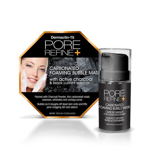 Dermactin-ts Pore Refine + Carbonated Foaming Bubble Mask With Active Charcoal & Black Currant Seed Oil, 1.35 Fluid Ounce