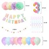 BRT Bearingshui 3th Birthday Decorations, 40 Inch Rainbow Gradient Number 3 Balloon, 3th Birthday Balloon, Happy Birthday Banner, Children’s 3th Birthday Party Supplies for Kids