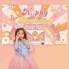 Mocsicka Groovy Birthday Banner Retro Hippie Boho Daisy Party Decorations for Girls Kids Rainbow Groovy Happy Birthday Party Background for Indoor Outdoor Supplies (Yellow, 70.8 x 43.3 Inch)