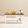 LOGOFUN Wood Dollhouse Table Miniature Rectangular Kitchen Table 1:12 Scale Mini Wood Table for Dollhouse Furniture Accessories