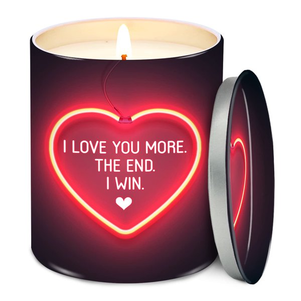 TEEZWONDER Anniversary Wedding Gifts, Couple Gifts for Him, Her, Gifts for Men, Women, Husband, Wife, Boyfriend, Girlfriend Valentine, Christmas, Birthday Gifts, Vanilla Lavender Scented Candles10oz