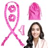 BABYSHEEP Satin Heatless Curling Set - Overnight Hair Curlers, Heatless Hair Curler, Heatless Curling Rod Headband, No Heat Soft Curler to Sleep in for Long Hair and Medium Hair (Rose Red)