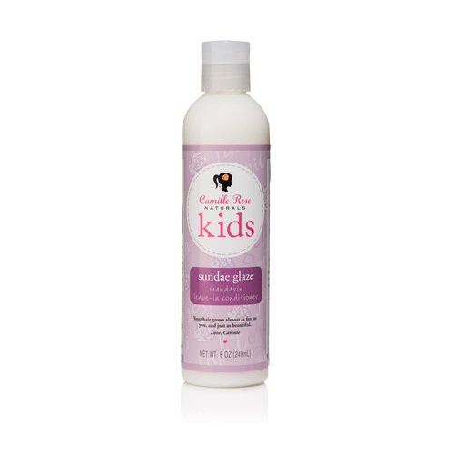 Camille Rose Kids Sundae Glaze, Mandarin Leave-In Conditioner with Sunflower & Coconut Oil, 8 oz