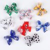 Football Hair Bow Clips Girl Sport Soccer Bow Clip Barrettes Pin Hair Bow Clip Accessories 2 Pack TSFJ45 (Black White)