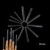 HWHUNO 5XL Extra Long Square Full Cover Nail Tips No Curved,3.9" Tapered Straight Square Nail Tips for Nails Salon Home DIY Professional,False Nails Press on Nail Tips Clear, 240Pcs(12Size)
