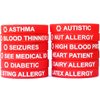 SayitBands 2 Pack of Heart Patient Medical Alert Wristband Bracelets in Red with White Text