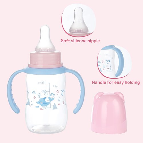 BABESIDE 10 PCS Reborn Baby Doll Playset for Baby Doll Girl Boy Picnic Accessories with Picnic Mat, Fork, Spoon and Storage Bag, Pink