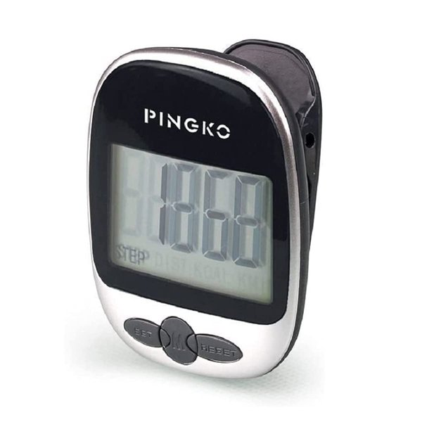 PINGKO Track Steps Multi-Function Portable Sport Pedometers Step/Distance/Calories Counter Fitness Tracker - Black…