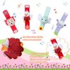 4 Pieces Baby Wrist Rattles Animal Pattern Newborn Rattle Foot Rattles Toy for 0-12 Months Babies Boy Girl Infant Birthday Gifts Educational Toys, 4 Designs (Sheep, Dog, Chick, Monkey)