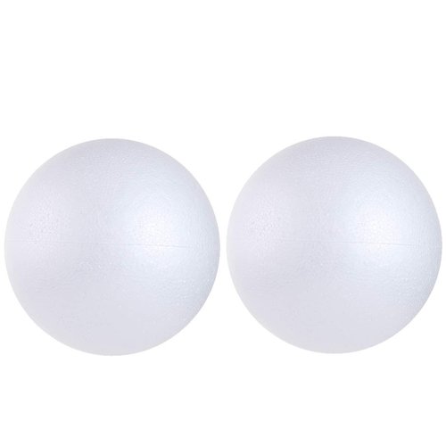 2PCS 7.9 Inch White Foam Balls Polystyrene Craft Balls Foam Balls for Art, Craft, Household, School Projects and Christmas Easter Party Decorations