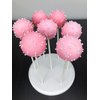 NANGOPOP 2 Pack Cake Pop Stand - 7 Hole Wood Lollipop Holder Display Round Candy or Sucker Stand for Wedding, Birthday Party, White