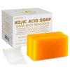 GoldSnailRX KOJIC ACID SOAP Original Dark Spot Remover (PACK OF 2 W/BAG) Authentic Kojic Acid Soap For Body Whitening-Kojic Acid Soap with Vitamin C,Tumeric, infused w/Hyaluronic Acid,Shea Butter
