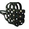 Real Leather Dog Basket Muzzle #107 Black - Pit Bull, AmStaff (Circumference 12", Snout Length 3.5")