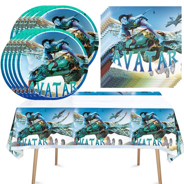 41PACK Avatars Party Supplies include 20 plates, 20 napkins Tablecloth for the Avatars Birthday party Decoration