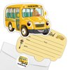 REWIDPARTY School Bus Party Invitations with Envelopes & Stickers（Set of 15） Bus Fill-in Invitations Kids Birthday Party Invites Cards Party Supplies Favors for Birthday Baby Shower Graduations