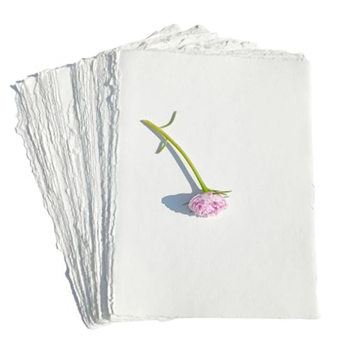 Mixed Media Loose Leaf Paper for Watercolor, Writers, Invitations, Crafts - Thick 150 GSM Ivory White-501-7x9-50