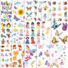 Konsait 180pcs Glitter Tattoos for Kids,Glitter Flash Temporary Tattoos Flower Fairy/Princess/Butterfly/Animal Fake Tattoo Sticker for Girls Children Birthday Party Favor Gift Bag Filler Rewards