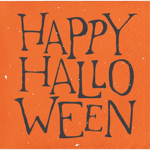 Creative Converting Happy Halloween Beverage Napkins, 5", Multi-color