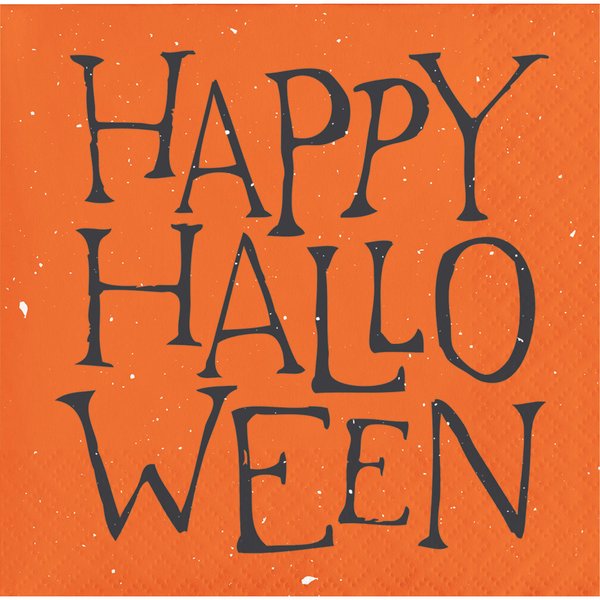Creative Converting Happy Halloween Beverage Napkins, 5", Multi-color