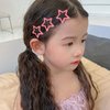 Paderison 10Pcs Pink Star Hair Clips for Girls Kawaii Hair Accessories for Women Y2k Snap Star Hair Barrettes Non Slip Star Clips for Kids Metal Star Hair Clips Y2K 2000s Rave Accessories