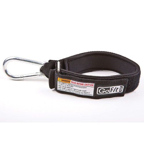 GoFit Black Ankle Strap with Carabiner for Tubes and Resistance Bands (GF-STAS) (GOFGFSTAS)