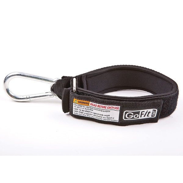 GoFit Black Ankle Strap with Carabiner for Tubes and Resistance Bands (GF-STAS) (GOFGFSTAS)