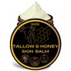 Untamed Organics Handmade Tallow & Honey Skin Balm | 100% Grass-Fed Grass-Finished Tallow + Raw Wild Honey | All Purpose Whole Body & Face Moisturizer For Sensitive Skin, 2 fl. oz. (Unscented)