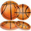 durony 60 Pieces Basketball Paper Plates Disposable Party Plates 7 Inches and 9 Inches Dessert Dinner Plates for Basketball Themed Birthday Party Supplies Decorations