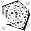 CHENGU 100 Pieces Paw Print Napkins 2 Layers Paw Print Party Supplies Farm Animal Party Napkins for Animal Themed Birthday Party Western Part, 5 x 5 Inch(Black)