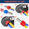 Ferrule Crimping Tool Kit with 1500PCS Wire Connectors, Preciva Upgrade Double & Single Hexagonal AWG23-10 Sawtooth Self-Adjustable Ratchet Wire Terminals Crimper Kit