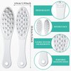 2 Pcs Stainless Steel Foot Scraper Metal Foot File Double Sided Foot File Callus Remover Professional Foot Rasp Scrubber for Wet or Dry Skin Easy to Clean Pedicure Tool Heel (Silver)