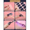 20PCS Gel Nail Polish Strips, Kalolary Blue Gold Foil Full Nail Art Wraps Waterproof Nail Art Stickers with Nail File and Stick for Women Girls Nail Decoration (UV/LED Lamp Required)