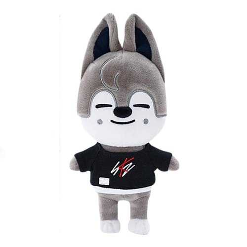 Gonii Cute Anime Plush,9.8in Plush Toys,Creative Soft Stuffed Cartoon Plush Toy Gift Toys for Kids Fans(Wolf Chan)