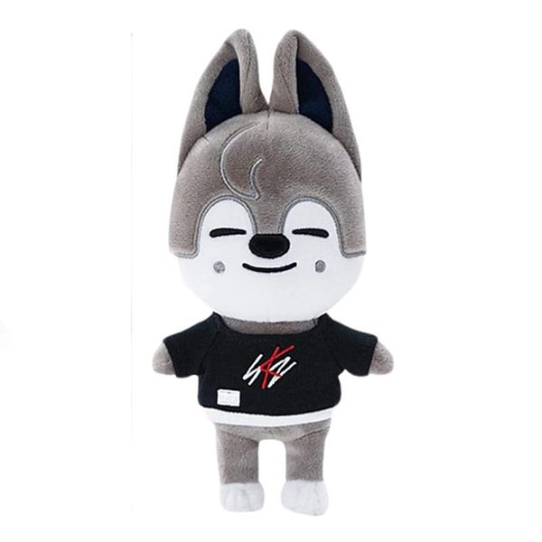 Gonii Cute Anime Plush,9.8in Plush Toys,Creative Soft Stuffed Cartoon Plush Toy Gift Toys for Kids Fans(Wolf Chan)