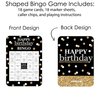 Big Dot of Happiness Adult Happy Birthday - Gold - Find The Guest Bingo Cards and Markers - Birthday Party Bingo Game - Happy Birthday Bingo - Set of 18