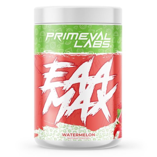 Primeval Labs EAA Max | BCAA Powder & Amino Acids Supplement | Pre or Post Workout Muscle Recovery | Supports Hydration, Performance & Electrolytes | 30 Servings | Watermelon