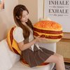 funnykitten Hamburger Plush Pillow, 3D Simulation Cheeseburger Pillow Burger Plush Hugging Pillow Cushion Funny Food Plush Pillows Toy for Home Decor, 16.5inch