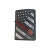 Zippo Lighter- Firefighter Flag Red Line Black Matte Windproof Lighter