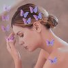 10 Pcs Purple Butterfly Hair Clips Pearl Fabric Fashionable Bobby Pins Non-Slip Barrette Kawaii Hair Accessories for Girls and Women