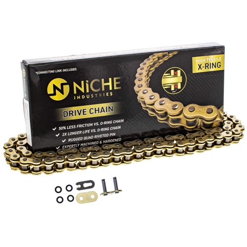 NICHE Gold 420 X-Ring Chain 116 Links With Connecting Master Link
