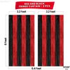 KatchOn, Red and Black Fringe Curtain - 3.2x8 Feet Pack of 2 | Red and Black Party Decorations | Halloween Backdrop for Halloween Decorations | Casino Theme Party Decorations
