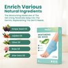 Welnove Moisturizing Heel Socks - 2 Pairs Aloe Vera Extract Infused Gel Lining for Dry Feet - Cracked Heel Repair Treatment - Cotton Socks for Women Men Foot Care (Regular Sizes)