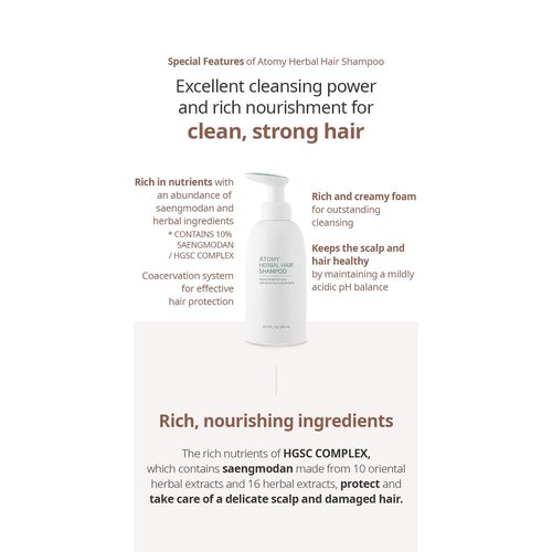 Herbal Hair Care Low pH Deep Cleansing Shampoo 500ml + Full of Nutrients, Smooth and Shiny Conditioner 500ml