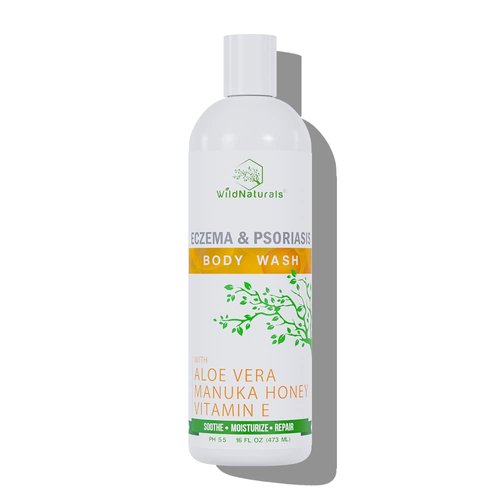 Moisturizing Eczema Body Wash - Gentle Psoriasis Body Wash for Itchy Skin Relief - Eczema Soap for Redness and Flareups - Psoriasis Soap Dry and Flaky Skin - Anti Itch Body Wash for Men and Women