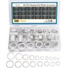 Crush Washer Oil Drain Plug - 568 Pieces 18 Sizes Aluminum Automotive Engine Oil Pan Drain Plug Gasket Assortment Kit (M6 M8 M10 M12 M14 M16 M18 M20 M22 M24)