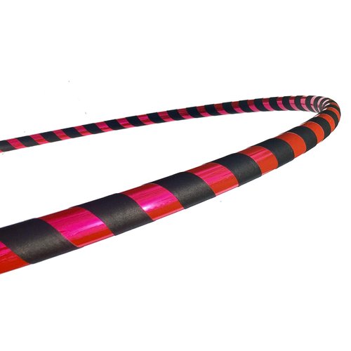 SpinMajik Beginner Exercise Hula Hoop for Fitness and Fun Made for Adults Weighted at 1 Pound (Choose Your Size and Tape Job) (Nuclear Pink, 46)