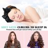 Gwabee Satin Heatless Curls Overnight Hair Curlers to Sleep In Hair Curler Rollers No Heat Hair Wrap for Curls Headband, 70" Satin Heatless Curling Rod Set for Women Long Waves Hair Volume -Black 9PCS
