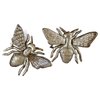 Buzzing Around Bumble Bee, Set of 2, Metal Bugs Wall Art, Decorative Garden Insects Home Decor, Recycled Haitian Art (Bees)