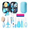 Baby Healthcare and Grooming Kit, Baby Safety Set Newborn Nursery Health Care Set with Hair Brush Scale Measuring Spoon Nail Clippers (20PCS Blue)